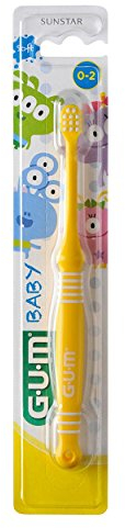 GUM Baby Monster Zahnbürste, 3er Vorteilspack (3x 1 Stück)