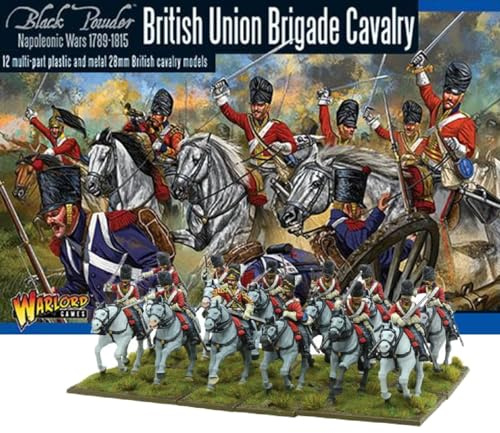 Kriegsherr 1002 - Britische Napoleonische Union Brigadekavallerie - 12x Miniaturen - Black Powder 28mm Wargaming Figures