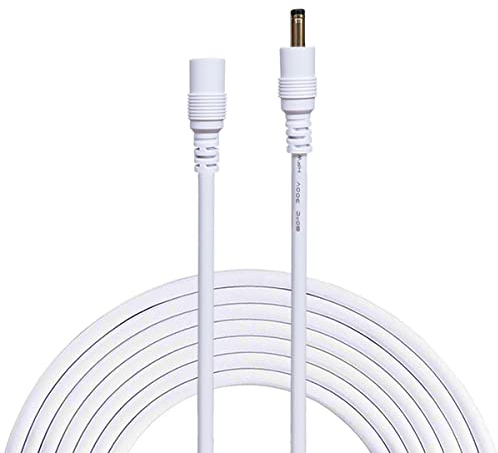 Liwinting 3m/9.84ft DC Power Extension Cable 1.35mm / 3.5mm Male to Female Jack DC Power Cord Extension Cable for Cameras, Power Adapter, Parking Reverse Camera, Wireless IP Camera - White