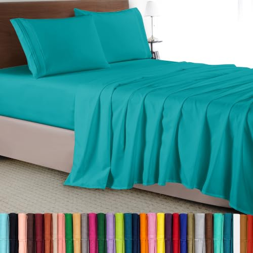 Elegant Comfort Juego de sábanas de lujo de 4 piezas, ropa de cama de lujo de 1500 hilos, microfibra de calidad egipcia, resistente a las arrugas, fresca y transpirable, fácil de ajustar, tamaño King,