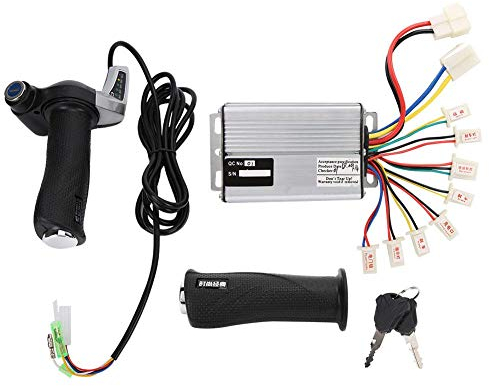 Kit motore elettrico per bici Regolatore di velocità con spazzole con indicatore di batteria e impugnatura girevole con blocco 1000W