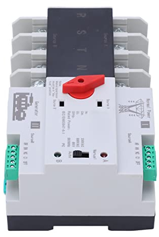 4P Automatischer Transferschalter, Dual Power, AC230V, 100A, Unterbrechungsfreie Stromversorgung, Schienenmontage, PC-Material mit Silberkontakten