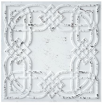 Vintage tin Ceiling Tiles, Interior PVC Wall Panels, for Cafe Club PL61 10tiles/lot (Distress Crack White Black)