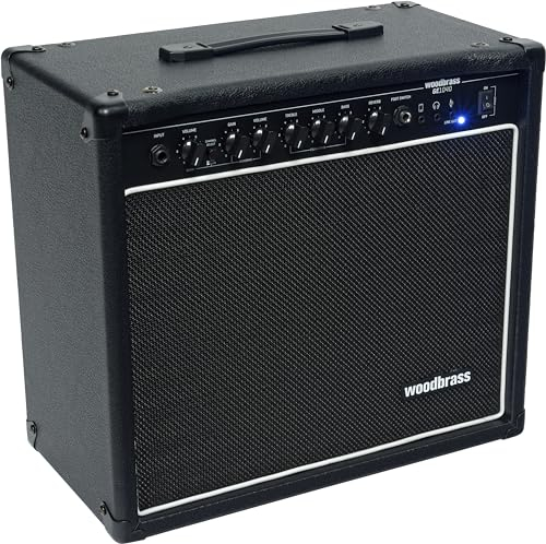 Woodbrass GE1040 Amplificatore Combo per Chitarra Elettrica - Amplificatore 40W ideale per Chitarristi principianti e dilettanti - Multiuso, Reverb, Presa Cuffie: Perfetto per giocare a casa o sul