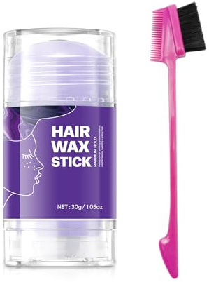 immetee Wax Stick Hair No Graso,Barra de Cera Para el Cabello Mujer Para Cabello Suelto y Con Frizz,Ingredientes Naturales 30g/1.05oz(Olor a Arándano)