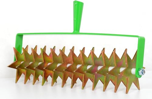pokm toolsmarket - Kultivator Garten mit 12 Sternen, Gartenfräse 41 cm XXL, Gartenkralle, Sternfräse 1-Reihe, Rollkultivator, Gartengerät EU-Produktion