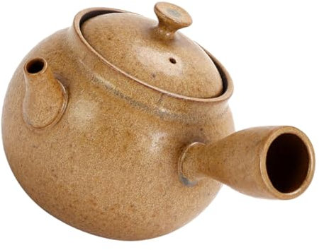 Alipis Side Handle Teapot Ceramic Kettle for Household Tea Kettle Filter for Tea House Practical Water Heating