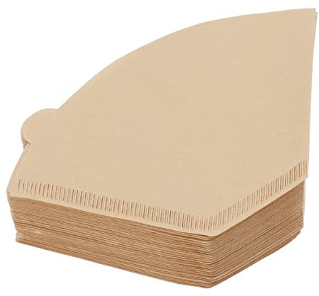 Papier Filtre à café Naturel Non Blanchi Jetable de 2 à 4 Tasses, pour la Cuisine de la Maison, Goût Supérieur pour le café Artisanal, 100 Pièces