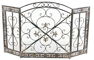 Schermi decorativi Griglia per caminetto Parascintille in stile europeo Parascintille per camino incorporato con parascintille Divisorio Soggiorno Camino per interni Camino a struttura cava Parascin