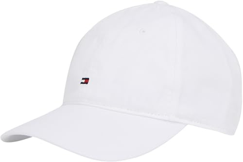 Tommy Hilfiger Casquette Homme Flag Soft 6 Panel en Coton, Blanc (Th Optic White), Taille Unique