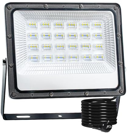 CREATESTAR Focos LED Exterior 50W, Proyector LED Exterior, foco exterior de 5000LM Floodlight, IP66 Impermeable foco blanco frío de 6500K, luz de inundación para almacén, jardín, patio