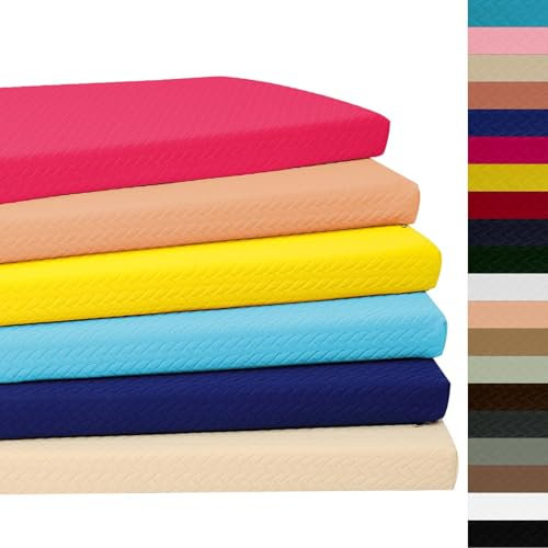 AERTMS Custom Bench Cushion Indoor Outdoor,Bench Cushions for Indoor Furniture,Corn-grid Soft Knitted Fabric Seat Cushion Pad,Custom Size 2/3/4 Seater Pad Optional Addition Non-Slip Bottom