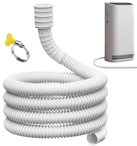Tubo Universale Climatizzatore,Tubo Condensa, Tubo Scarico Climatizzatore - Ø 16/25mm (Tagliabile a Misura), Tubo Prolunga in Polietilene per AC, Lavatrici, Deumidificatori e Lavastoviglie (300 cm)