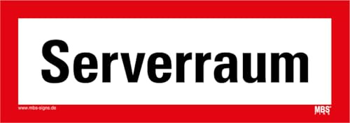 Aufkleber „Serverraum“ Hinweis Warnaufkleber Folie nach DIN 4066 | 42x14,8 cm Made in Germany