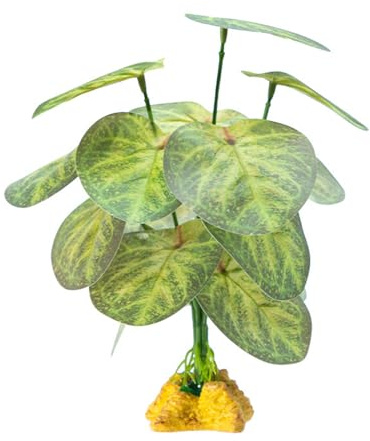 YIBOZI Plante pour reptiles - Plante flexible - Terrarium - Jungle Habita - Pour lézards et serpents - Décoration fausse plante