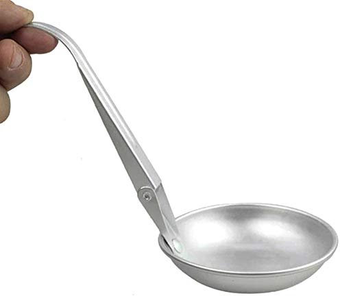 TUKRPQMRI Cuillère à Soupe Pliable en Plein air Camping cuillère Pliante en Alliage d'aluminium Vaisselle de Cuisine Portable ustensiles de Cuisine de Camping Couverts à soupe/1070