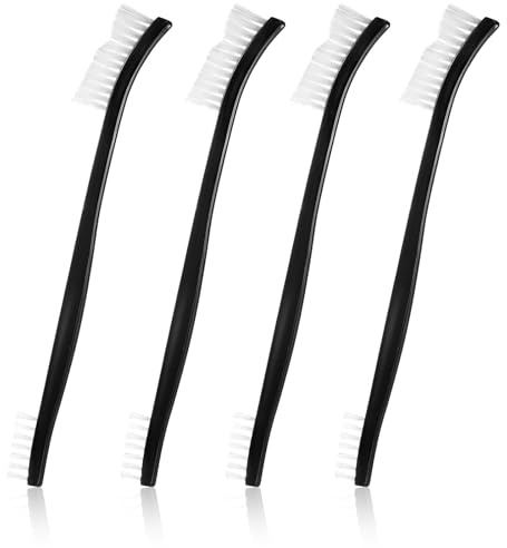LIQWEI 4Pcs Double-Ended Nylon Brushes for Cleaning, Jewelry Cleaning Brush, Small Brushes Crevice Tools Thin Brush for Tight Spaces for Jewelry Bicycle Car Shower Head(4)