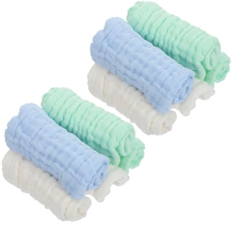 TOYANDONA 10 Piezas Toalla Cuadrada Muselina Paños para Bebés sin Blanqueante Paños para Eructar Toalla para Saliva de Algodón para Uso Diario Casa de Muselina