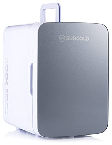 Subcold Ultra 10 Mini Fridge Cooler & Warmer | 3rd Gen | 10L capacity | Compact, Portable and Quiet | AC+DC Power Compatibility (Grey)