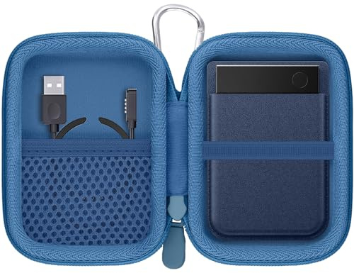 Khanka Custodia per PLAUD Note Pro/PLAUD Note AI Registratore,Blu | Compatibilità con PLAUD Note Pro/PLAUD Note AI Registratore, Moschettone, Custodia Portatile per il Trasporto, Solo Custodia