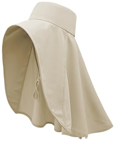Cappello da sole donna | Rinfrescante e traspirante protezione solare in seta di ghiaccio, cappello da trekking | per la testa per spiaggia, estate, viaggi, esterno, giardinaggio, vacanze, beige