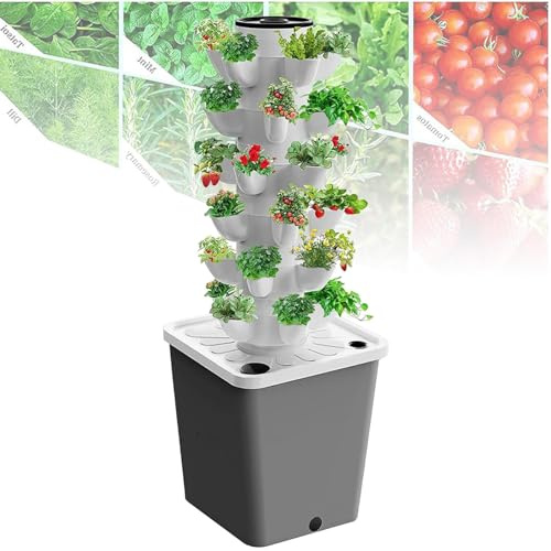 Coltivazione idroponica - Kit aeroponica per giardinaggio indoor, include timer e vasi a rete per coltivare erbe, frutta e verdura
