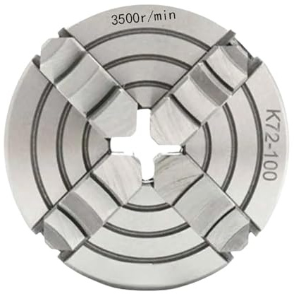 AZQOHMIS Mandril de Torno de 4 Mordazas Independiente K72-100 Mandril de Torno Manual de 4 ' ' Accesorio para Máquina Herramienta