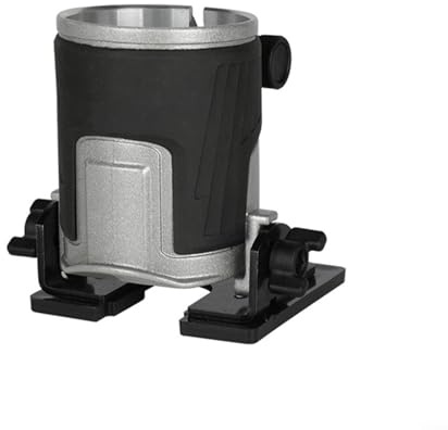 FABULETTA Base de enrutador de aluminio con puerto de polvo, 65 mm para recortadoras de carpintería, cubierta de máquina de corte de fondo cuadrado/redondo (parte inferior cuadrada)