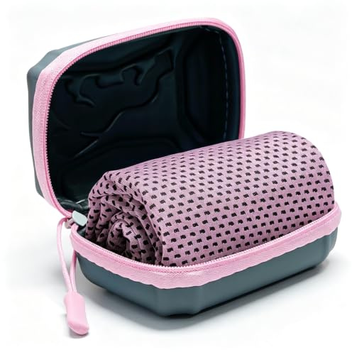 RBQIZVW Kühltuch Mit Aufbewahrungsbox 30X80/100Cm, Kühlendes Schnelltrocknendes Sporthandtuch Für Nacken, Fitness, Yoga, Golf, Sommer Für Damen Und Herren