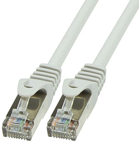 BIGtec LAN Kabel 50m Netzwerkkabel Ethernet Internet Patchkabel CAT.5 grau Gigabit SFTP doppelt geschirmt für Netzwerke Modem Router Switch 2 x RJ45 kompatibel zu CAT.6 CAT.6a CAT.7 Stecker