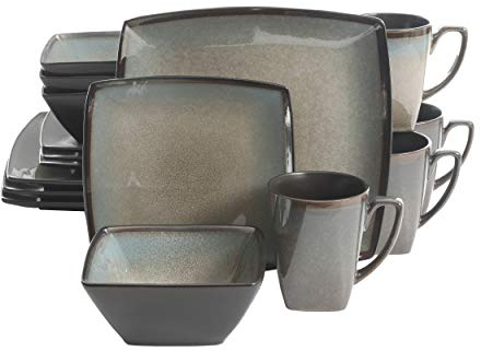 Gibson Elite Vajilla de 16 piezas Tequesta, Marrón grisáceo