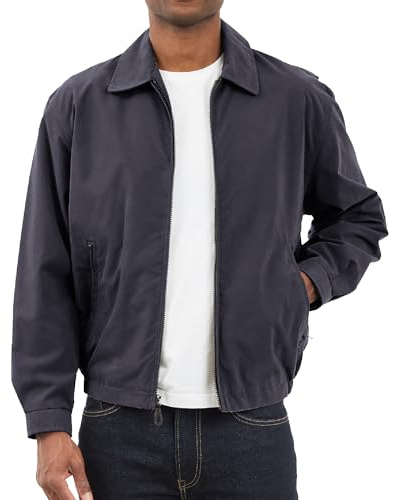LONDON FOG mens Auburn Zip-front Golf (Regular & Big-tall Sizes) Cotton Lightweight Jacket, Navy, 2X Tall US