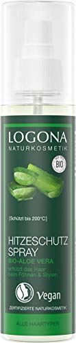 LOGONA Naturkosmetik Hitzeschutzspray Bio-Aloe, Zum Stylen aller Haartypen, Effektive Schutz-Formel, Natürlicher Hitzschutz-Komplex für gesunde & gepflegte Haare, Vegan, 150ml