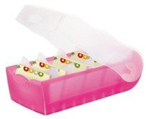 HAN Karteibox CROCO, DIN A7, fr 900 Karten, incl. 5 Sttzplatten, pink-transluzent