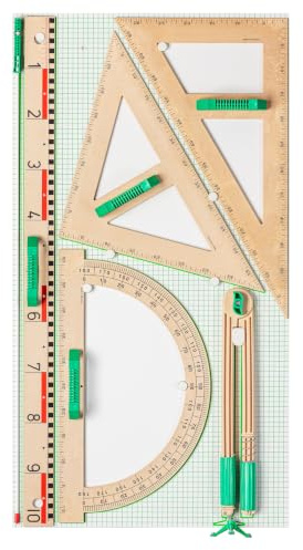 WISSNER® RE-Wood Wandtafelgerätesatz Magnetisch - Zeichengeräte