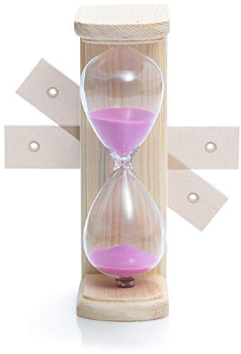 Suleno® Sauna Sanduhr Eieruhr 15 Minuten Saunazubehör Zeitmesser Sauna Zeitmessgerät - Hitzebeständiges Klarglas & Naturholz für Sauna, Küche, Meditation