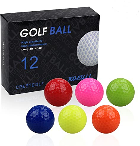 Kofull 12 st/paket golfbollar minigolfbollar färgglada golf träning bollar träning golf flerfärgad