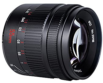 7artisans Objectif 55 mm F1.4 Mark II APS-C mise au point manuelle grande ouverture sans miroir pour appareils photo Sony E-Mount comme Sony NEX-6R NEX-7 A3000 A5000 A5100 A6000 A6300 A6500