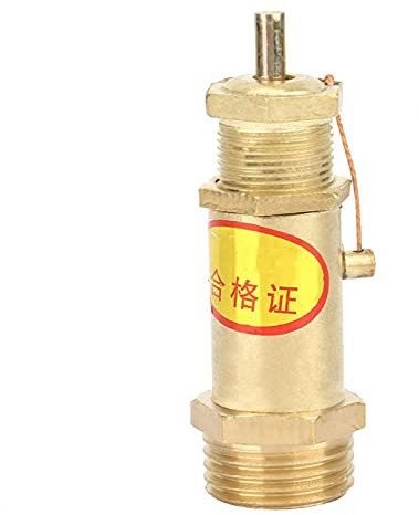 Air Compressor Valve, G1/2 Air Compressor Safety Release Pressure Valve Brass for Boiler Steam Generator(7KG)