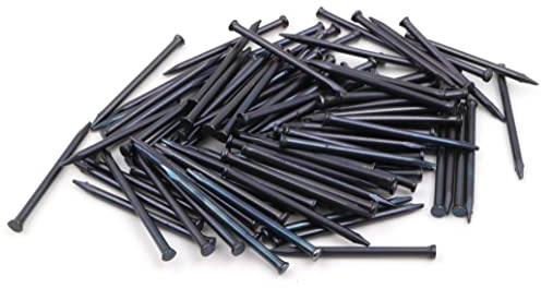 Design61 100 perni in acciaio, per battiscopa, 1,5 x 25 mm, testa piatta, a testa svasata, blu