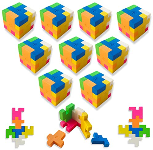 ICEPAPA, 9 Stück Würfelpuzzle Eraser, Radiergummi Kinder Puzzle. Geeignet als mitgebsel kinder, Radiergummi kinder mitgebsel, Give aways kindergeburtstag oder Kindergeburtstag gastgeschenke