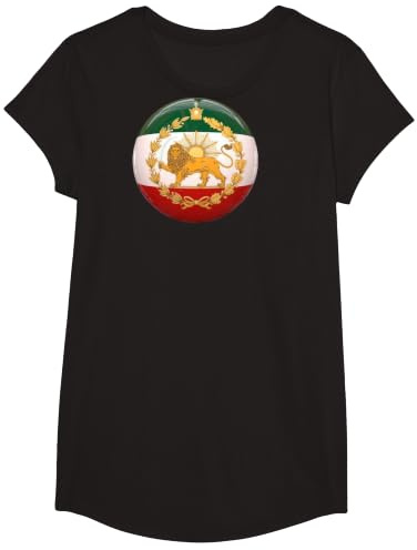 Iran Flag Lion & Sun Shir o Khorshid Iranian Flag Patriotic T-Shirt