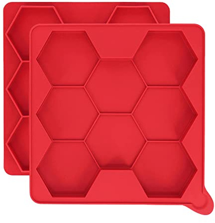 ulapithi Silicone Burger Press,8 in 1 Non-Stick Hamburger Slider Mold Hexagonal Patty Maker Press | Small Multiple Burger Shaper Mold, Meat Slider Shape Trays
