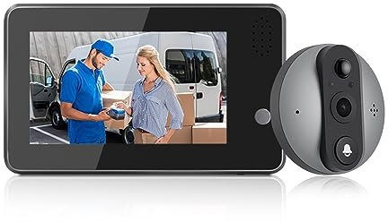 4.3 Inch Tuya 1080P WiFi Smart Doorbell Eye Peephole Camera Two-way Audio Night Vision Peephole Doorbell Outdoor Monitor(Peephole Doorebell)