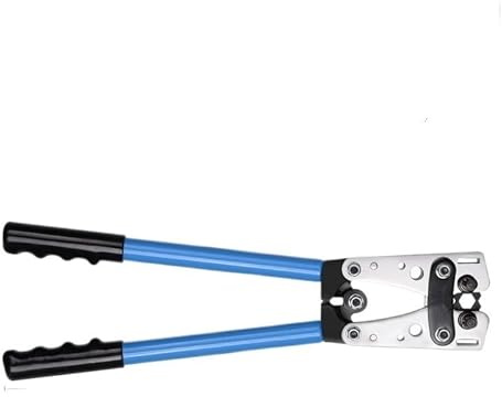 HX-50B Battery Cable Lug Crimper Tool 6-50mm², Wire Crimping Tool, Pliers for Crimp Wire Cable Cutter for 10,8,6,4,2 and 1/0 AWG (Color : HX-50B)