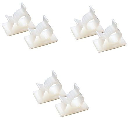 Angoily Kabelhalter 150 Stk Kabelmanagement-clips Kabelclips Für Den Schreibtisch Drahtklammern Kabelclips Kleben Drahtklemme Kabelklemmen Weiß Halterung Einstellbar
