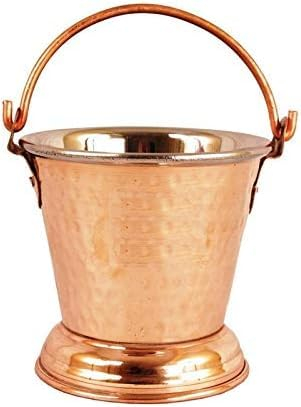 BishtHub Balti Seau en acier et cuivre pour plats de service, ustensiles de cuisine, ustensiles de cuisine et vaisselle, 350 ml (lot de 1)