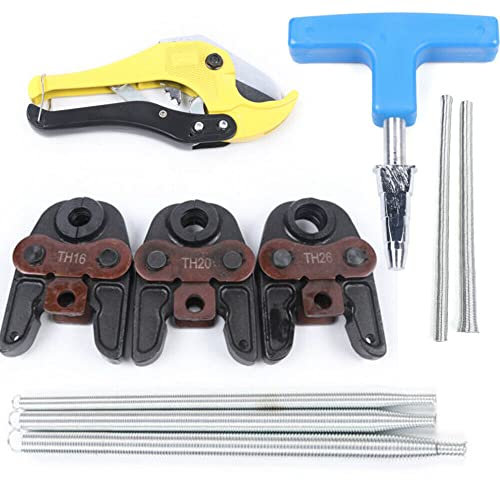 Juego de herramientas con pinza de presión para tubo compuesto, juego de herramientas compacto para una instalación precisa de tubos compuestos para juntas de compresión apretadas
