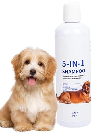 Smileshiney Hundeshampoo und Spülung,5-in-1-Hundeshampoo | Trockene Haut und Juckreiz linderndes Haustiershampoo für Hunde,16fl Oz Smell Good Hundeshampoo, Hundeshampoo und Fellwäsche, trockene Haut