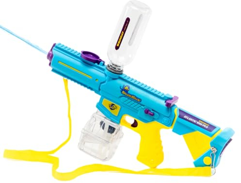 ODS - Splashmatic Atlantic 1000 PRO, Spara Acqua a Batteria con Ricarica USB, Pistola ad Acqua Lunghezza 50 cm, Capacità Serbatoio 1000 ml, Automatico e Manuale, Età Consigliata +6 Anni